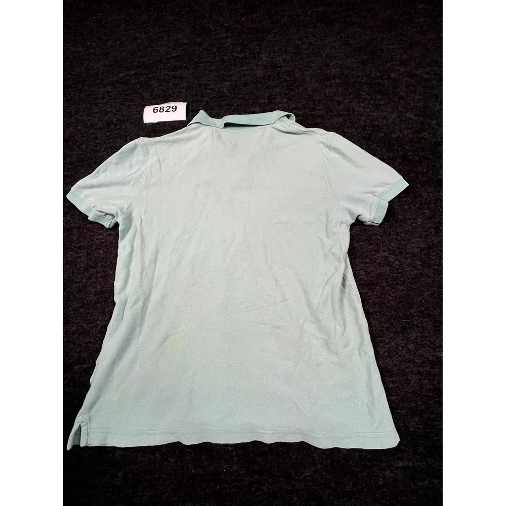 Banana Republic Performance Polo Shirt Mens Small‎ Green Cotton Collared Golf